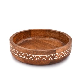 Mahasu Fruit Bowl for Rustic Home Decor Table Centerpieces Home Party Wedding Décor (25.4cm x 25.4cm x 6.35cm)