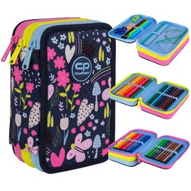 Coolpack F067831 Jumper 3 In The Garden Pencil Case, Multicoloured