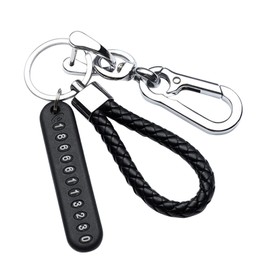 CHENGZI Anti-lost Car Key Chain with Phone Number Card Key Chain Phone Number Plate Keychain Accessories Splitter