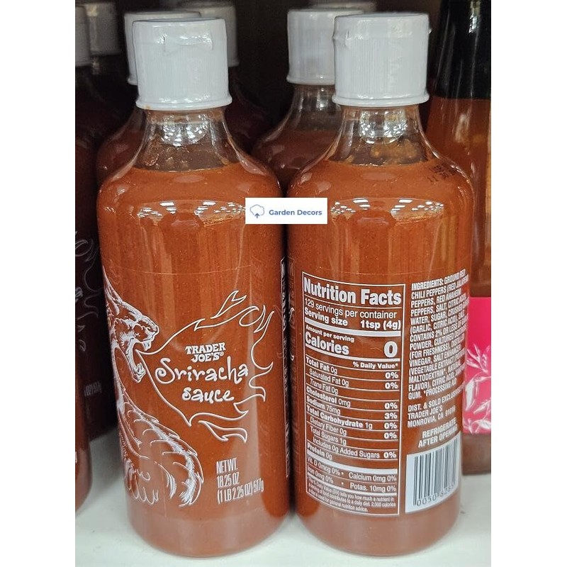 Trader Joe's Sriracha Hot Sauce 18.25oz 517g (Two Bottles)