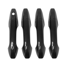 Hihaha Car Door Handle Cover Trim for Honda CR-V CRV 2007-2011 |Side Door Handle Cover| Durable| 1 Set Carbon Fiber Black