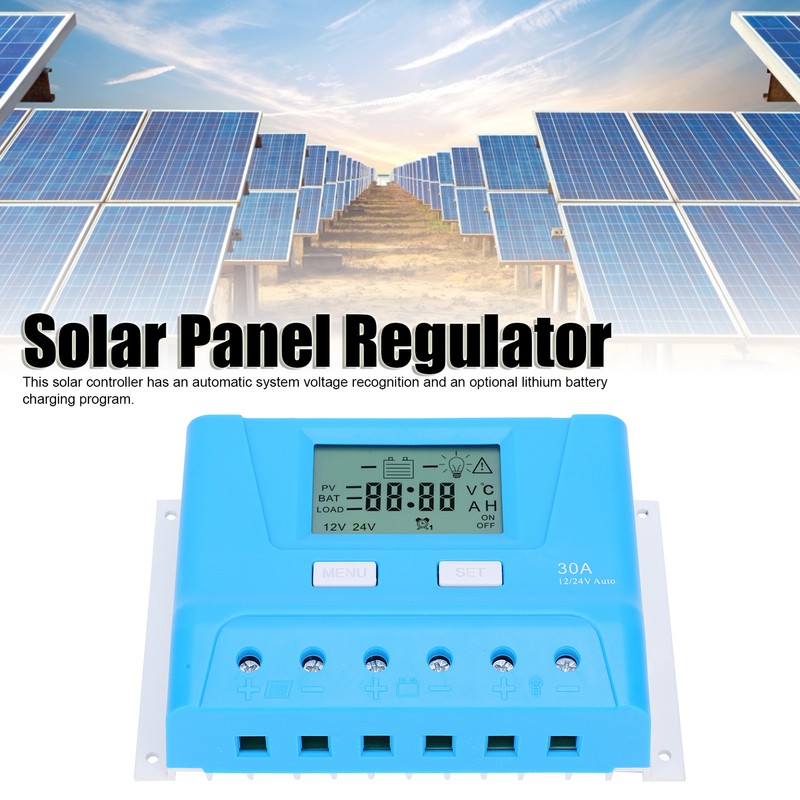 Solar Panel Regulator Charge Controller Industrial Supplies PWM 12/24V 30A