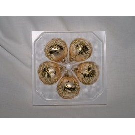 Jingle Bells Lauscha Golden Dreams Christmas Tree Bauble 6 cm