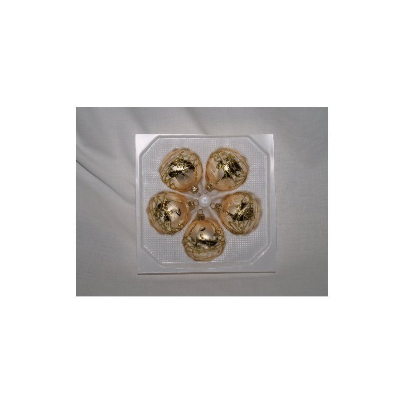 Jingle Bells Lauscha Golden Dreams Christmas Tree Bauble 6 cm