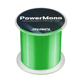 RUNCL PowerMono Fishing Line, Monofilament Fishing Line - Ultimate Strength, Shock Absorber, Suspend in Water, Knot Friendly - Mono Fishing Line (Green, 4LB(1.8kgs), 300yds)
