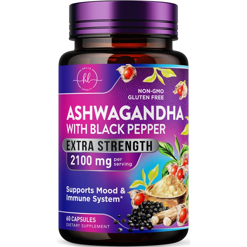 Ashwagandha Supplements 2100 mg - Extra Strength Ashwagandha Capsules for