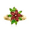Ross-Simons 1.20 ct. t.w. Garnet Flower Ring With .90 ct.