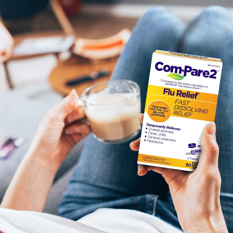 Com-Pare2 Flu Relief 30ct for Cold and Flu Symptoms