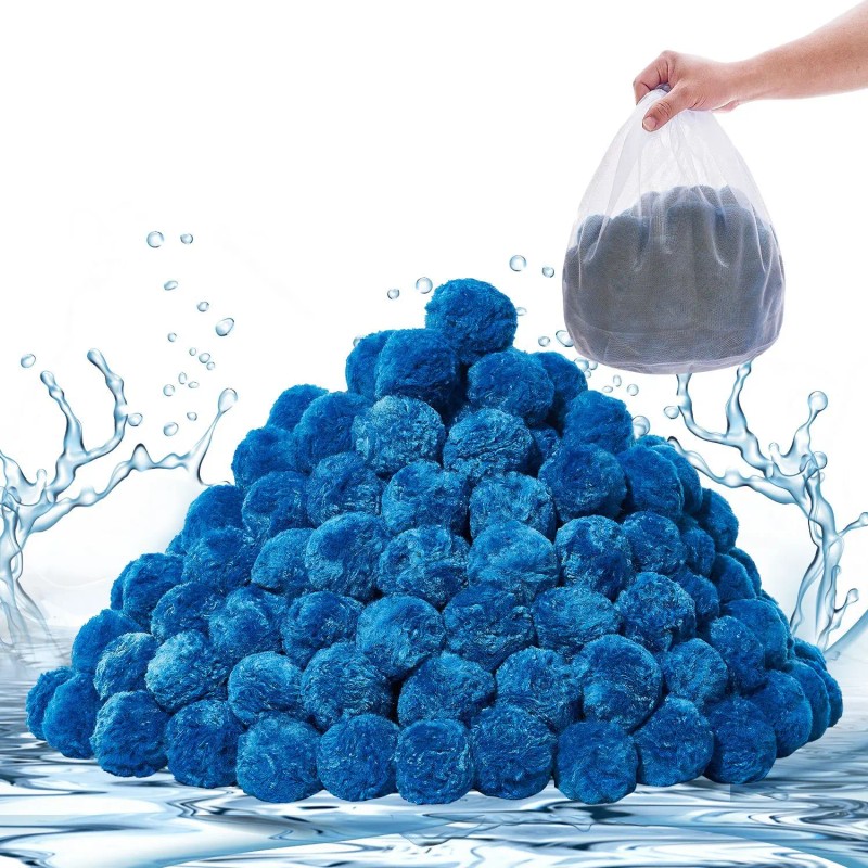 Reusable Blue Polyester Fiber Filter Media 3.1 Lbs Pool Sand