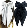 WENANA 2 Pcs Big Hair Bows for Women White Hair