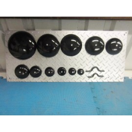 steel Pipe Caps:  steel, weld on size 2-3/8 inch Outside Diameter. Lot of 18