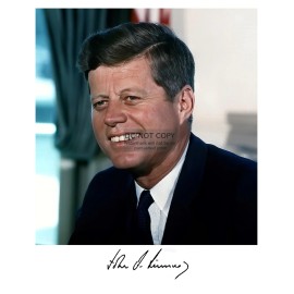 PRESIDENT JOHN F. KENNEDY JFK AUTOGRAPHED 8X10 FRAMED PHOTOGRAPH