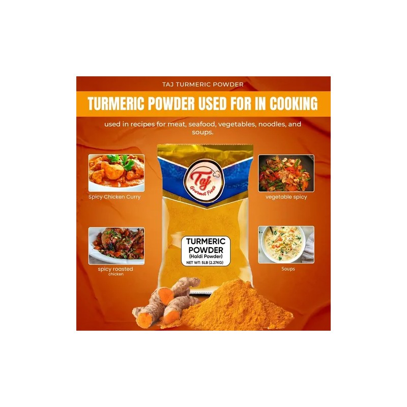 Taj Gourmet Foods Cúrcuma India En Polvo Taj 2.27 Kg