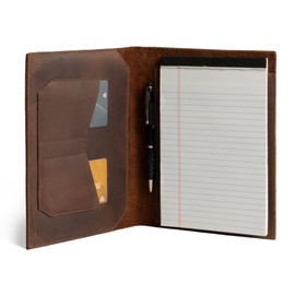 Leather Worx, Notepad Cover (5 x 8 In. Notepad Not Included) Sturdy, Durable Material Perfect for Storing Journal, Full Grain Leather, Handmade (Bourbon Brown)