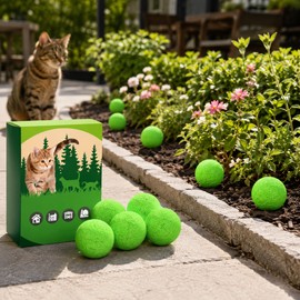 12-Pack Scent-Based Cat Deterrent Balls for Yard & Garden – Place-Around Outdoor Cat Deterrent