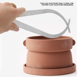 Clay Caliper Tool, 10 inch Bent Leg Stainless Steel Caliper Ceramic Measuring Pottery Tool for Carving Shaping Clay Sculpture Modeling