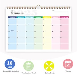 Calendar 2025 Wall Calendar (Colorato)