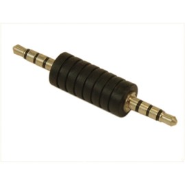 MyCableMart 3.5mm 4 Conductor TRRS Male to Male Coupler Adapter