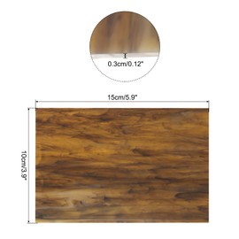 sourcing map Stained Glass Sheet Mosaic Tile 5.9 Inch x 3.9 Inch Coffee Stained Glass Sheets for Crafts DIY, Art Project