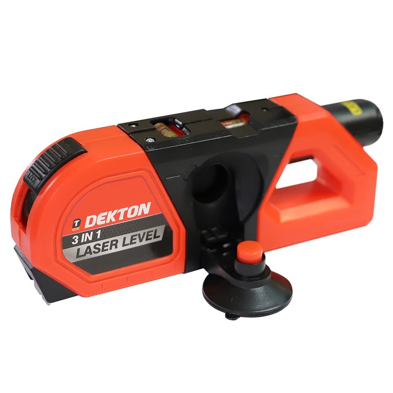 DEKTON DT55190 3-in-1 Laser Level with Measure, 240 V, Black/Red