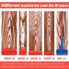 5 Pack Wood Grain Tool,Woodgraining Tool Kit,Texture Pattern with Handle