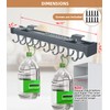 Pull Out Broom Holder, Multifunctional Slide Broom And Mop Storage/Organizer