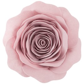 JWH 3D Flower Throw Pillow Cover Aesthetic Decorative Floral Accent Pillow Case Round Cushion Spring Pillowcase Couch Bed Living Room Chair Bedroom 14 Inch Blush Pink