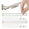 Miniature Curtain Rods 1/12 Scaled Simulation Alloy Dollhouse Double Layer