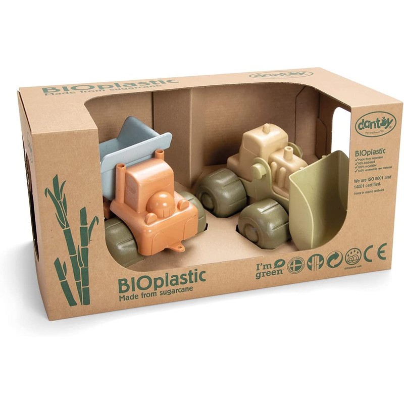Dantoy Organic Line Hand Excavator and Truck 2 Pack 24
