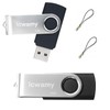 lcwamy USB 4GB USB Flash Drive 2 Pack Bulk Swivel