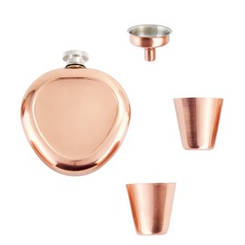 Old Dutch 4 Piece Copper Flask Set