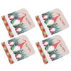 4pcs Chair Covers Soft Elastic Stretch Santa Claus Pattern Dining