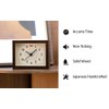 INTERZERO Wooden Desk Clock Japanese Handcrafted Solid Wood Clock Silent