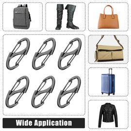 30 Pcs Zipper Clips Anti Theft,Zipper Locks for Backpacks, Purses, Handbags, Tents & Travel Bags,Dual Opening Design Durable Zipper Clip for Secure Zipper Protection (Light Black)