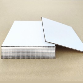 Yinmazzsan 12 pack (12''x12'') One-side White Corrugated Cardboard Sheets,1/8 inch thick, Flat Cardboard Inserts for Mailing, Packaging & Shipping, Cardboard Backing, Craft Card Board,DIY.