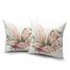 Cryfox Easter Bunny Pillow Covers 18x18 Inch Set of 2