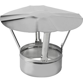 Stainless Steel Chimney Cowl Stove Pipe Rain Cover Protector Cap Pot (120mm)