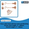 Brass Cabin Hook 4 Inch Brass Cabin Hook & Eye
