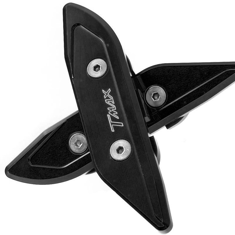T MAX 530 CNC Side Mirrors with Hole Cover and
