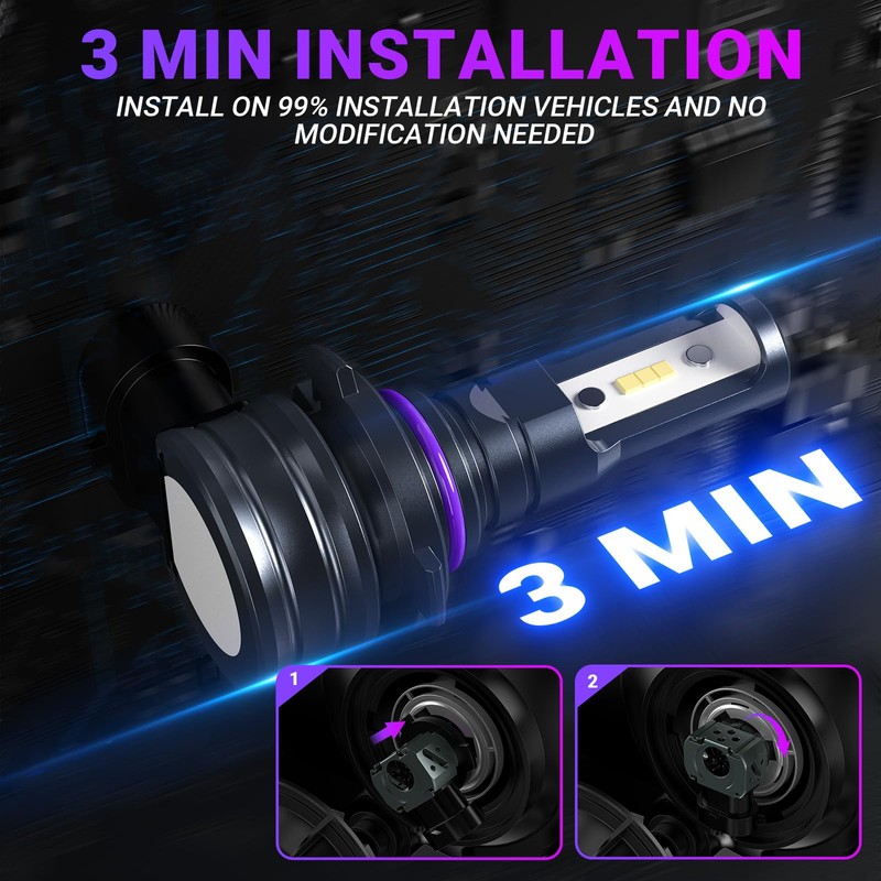 CARSPARKLE 9006 Bulbs 9006 Fog Lights Bulbs 6500K IP68 Waterproof