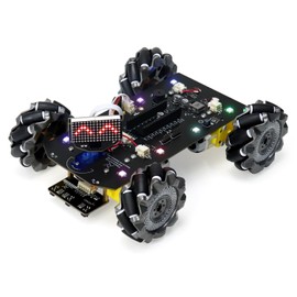 Freenove Mecanum Wheel Car Kit for Raspberry Pi Pico (Not Included) (Compatible with Arduino IDE), Dot Matrix Expressions, Obstacle Avoidance, Line Tracking, Light Tracing, Colorful Light, App