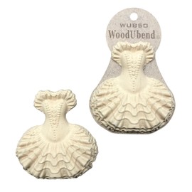 WoodUbend WUB0050 Dress Appliques - Heat Bendable & Flexible Wood Onlays 8.8x9.5cm - DIY Craft, Furniture & Home Decor - Easy to Apply & Paint - Versatile, Reusable & Decorative Decals (2 Pack)