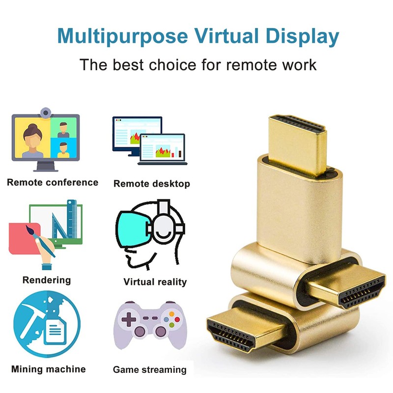 ADWITS 2 Pack HDMI Virtual Display HDMI Emulator HDMI Dummy