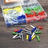 ISPINNER Plastic Drywall Anchors and Screws Assortment Kit, 320pcs Ribbed