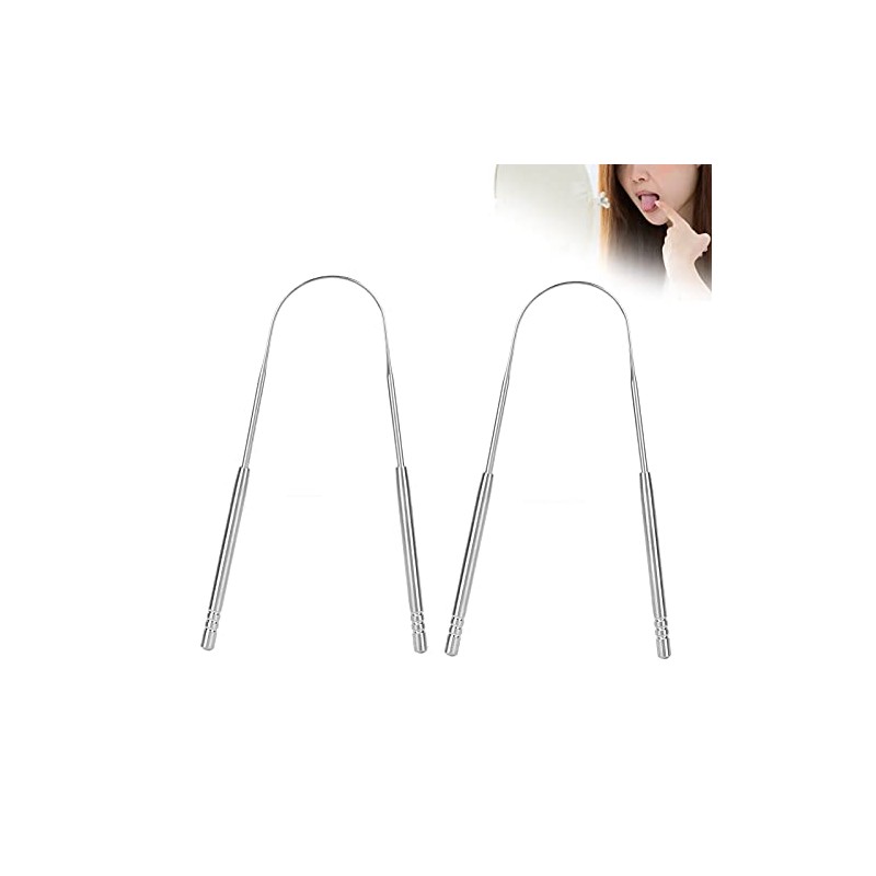 2 Unidades Limpiador de Lengua, Raspador de Lengua Acero Inoxidable