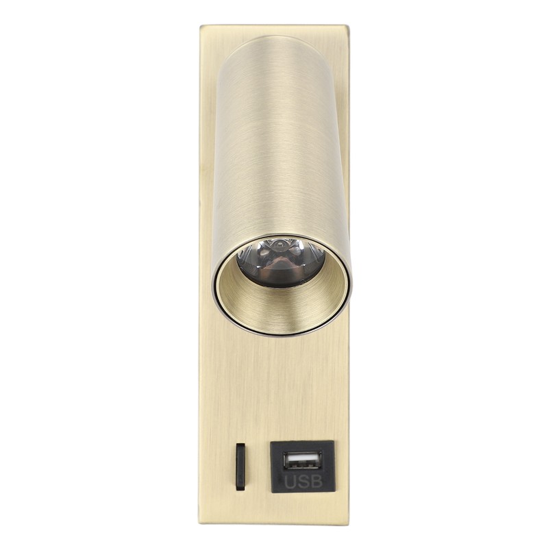LED Wall Mounted Spotlight Adjustable Angle USB Port Design Stylish