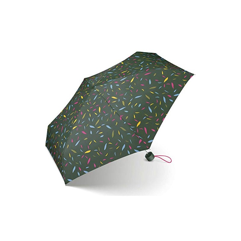 Esprit Petito Little Leaves Pocket Umbrella, Green, Pocket umbrella