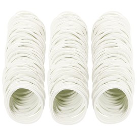 ONLYKXY 300pcs White Natural Rubber Bands,Soft Elastic Bands Hair Ties for Hair Braids Hair Rubber Ring (32mm)