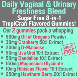 Oil of Oregano D-Mannose Dandelion Root Hawthorn Berry Extract Uva Ursi Hibiscus Cranberry Magnesium Glycinate, Organic Oregano Oil Gummies for Women, Supplement Capsules Pills Powder Tincture Alt
