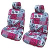 Winnie Fashion 2 Hawaiian Car Seat Covers w/Headrest Covers (Tapa